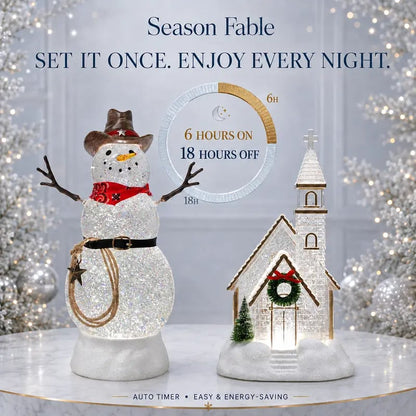 Illuminated Musical Christmas Snow Globe Lantern
