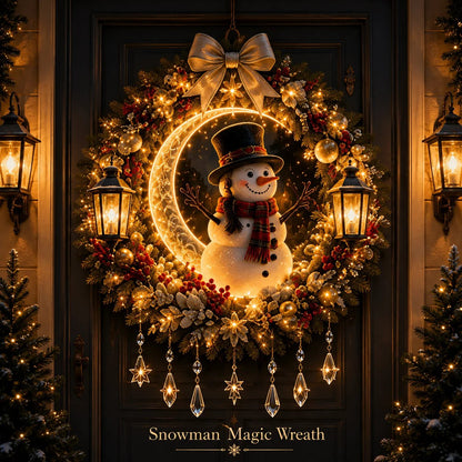 🎄✨ Christmas Moonlight Wreath Collection – Lighted Holiday Door Decor