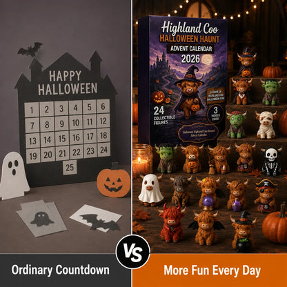 🎃 Highland Coo Halloween Advent Calendar 2026 - 27 Cute Collectible Figures Countdown Set