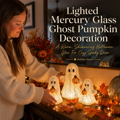 Lighted Ghost Pumpkin Decoration 👻🎃