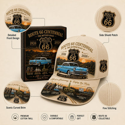 🚗- U.S. Route 66 Centennial 100th Anniversary Cap