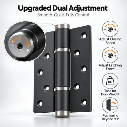 🚪 5' Hydraulic Self-Closing Door Hinge — Dual-Adjustable Soft-Close Design