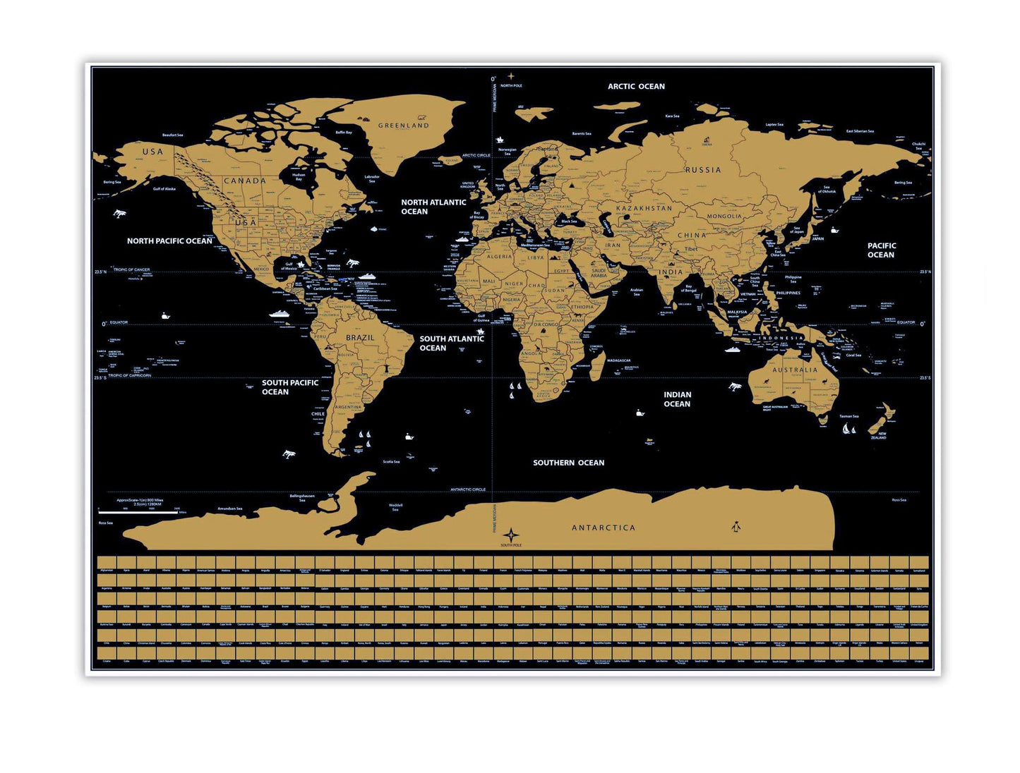 🎉Scratch Map of the World