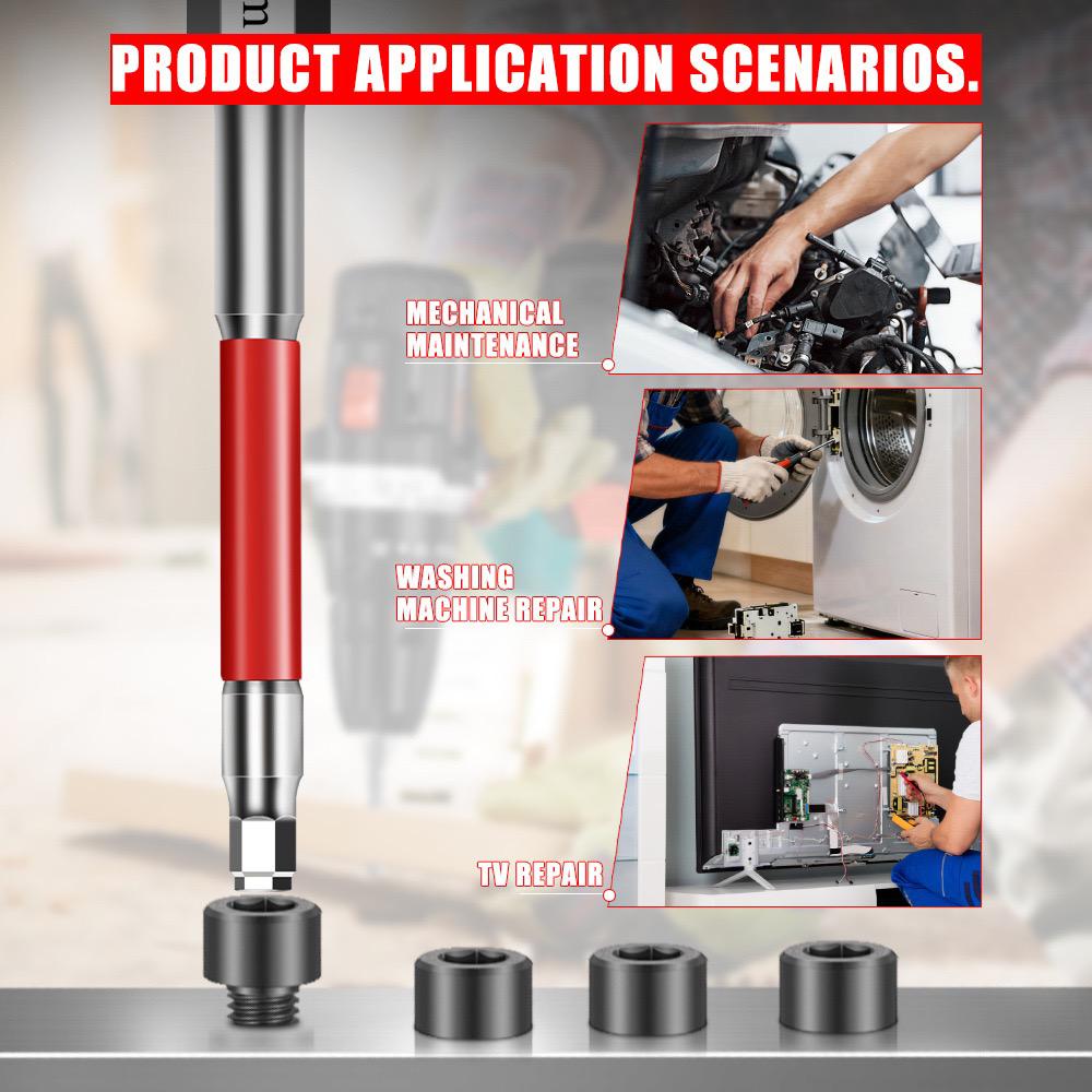 6-Piece Magnetic Hex Socket Bit Set 🔧 Grip Small Nuts Faster Without Constant Slipping & Dropping
