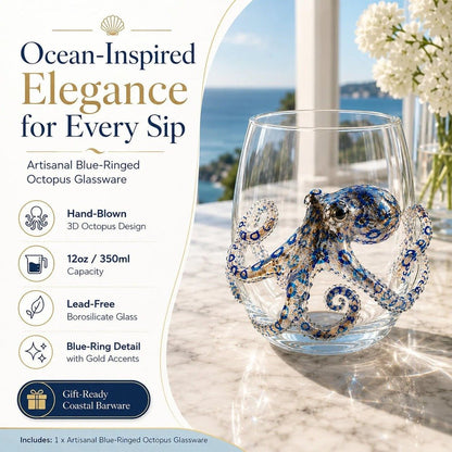⏰Last day Promotion-🎁The Perfect Beach House Gift🌊3D Ocean Animal Artisan Glassware Collection