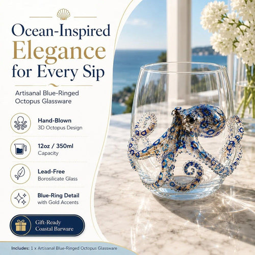 ⏰Last day Promotion-🎁The Perfect Beach House Gift🌊3D Ocean Animal Artisan Glassware Collection