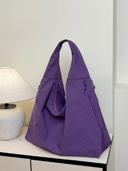 2026 School Season, Fashionable Crossbody Shoulder Bag, Geometric Pattern, Large Capacity, Multi-Pocket, Casual Style, All Seasons, Casual Commuter Bag
