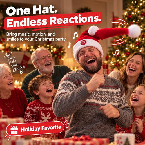 🎅 🤣 Singing & Dancing Santa Hat — Animated Christmas Party Hat(📦Buy 2 Free Shipping)