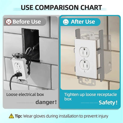 ⚡ Electrical Box F Clips | Old Work Mounting Support Straps（10 pcs)