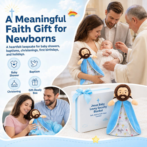 ✝️Jesus Baby Lovey Security Blanket❤️Faith, Love, Safe & Comfort In Every Hug🤗