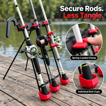 🎣 Modular Adjustable Fishing Rod Holder | Stand & Wall Rack