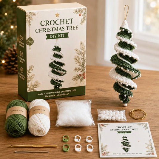 🔥Last Day 50% OFF - 🎄🧵Crochet Christmas Tree DIY Kit