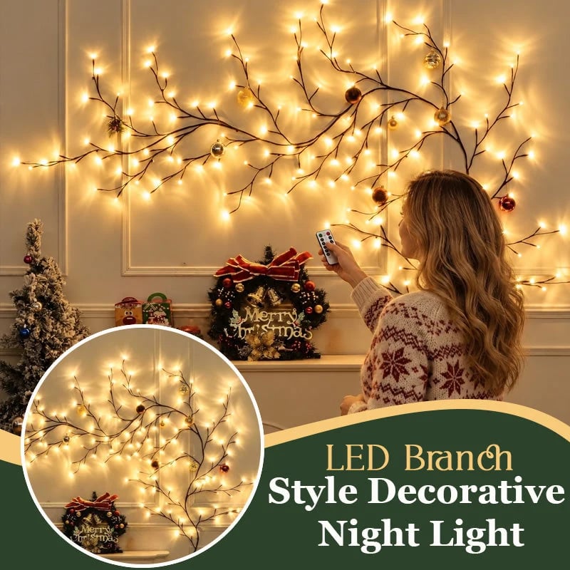 ✨ Flexible LED Branch Lights | Remote-Controlled Holiday Wall Decor(📦Buy 2 Free Shipping)