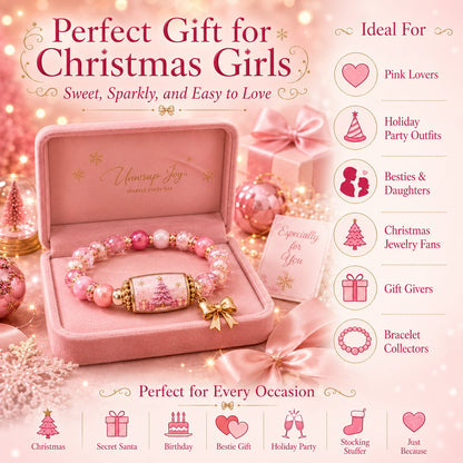 🔥 LAST DAY 49% OFF – 🎄 Candy Glow Christmas Bracelet Collection | 6 Dopamine Holiday Designs with Color-Coordinated Beads & Matching Gold-Tone Charms ✨