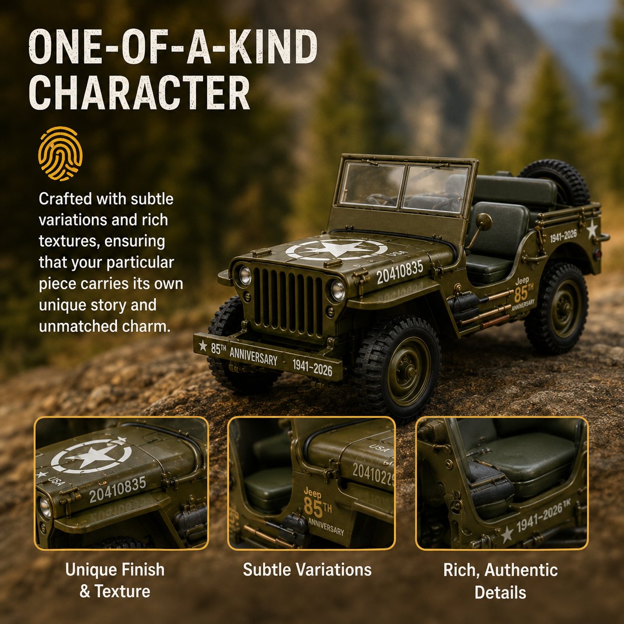 🗺️Classic Vintage Off‐Road Replica | A Treasured Keepsake For Every Car Lover