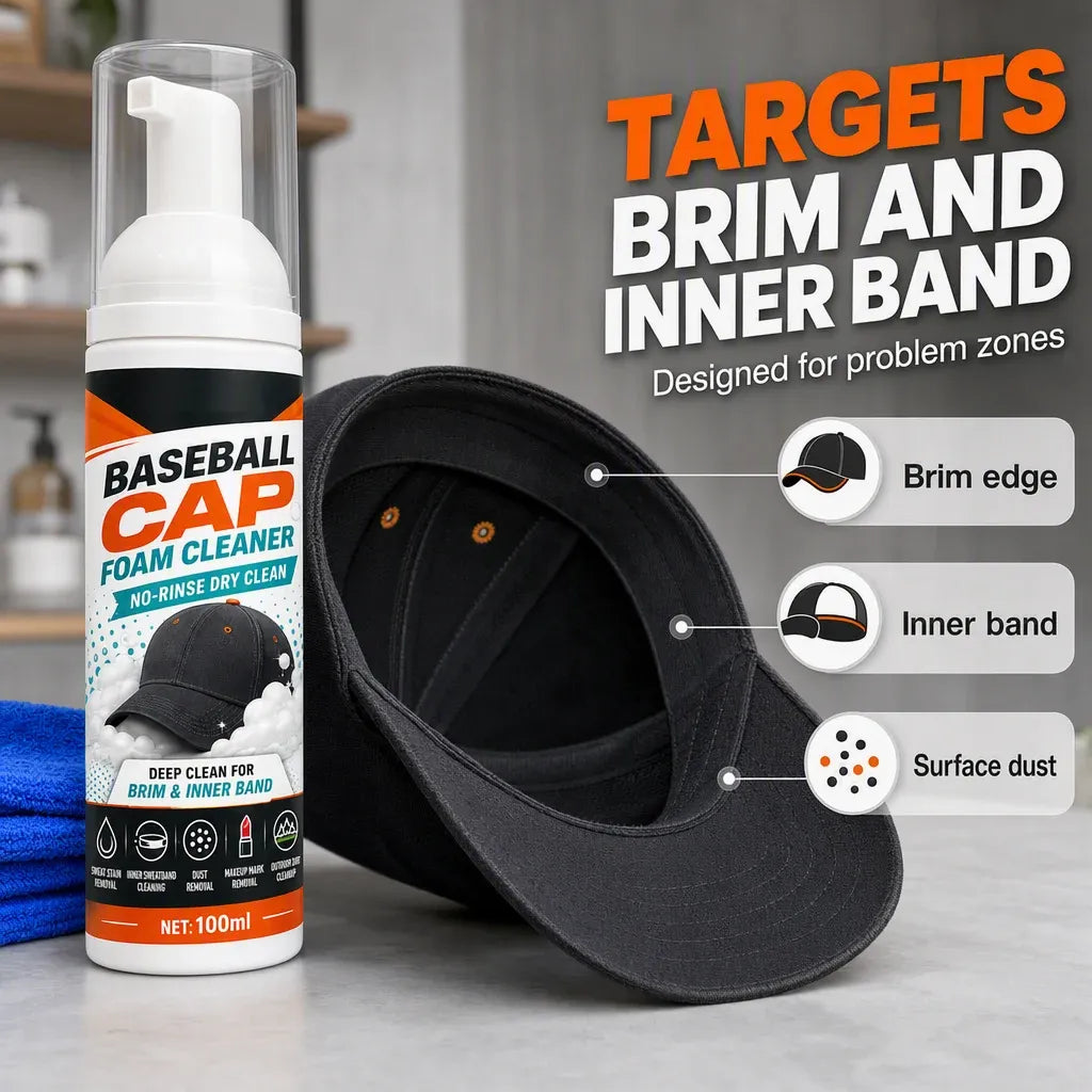 🔥😍No-Rinse Baseball Cap Foam Cleaner
