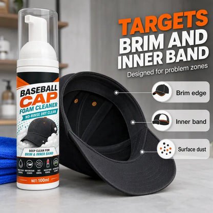 🔥😍No-Rinse Baseball Cap Foam Cleaner