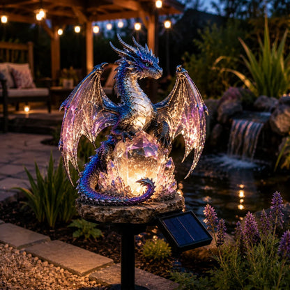 🔥HOT SALE🔥Amethyst Crystal Dragon🐉Solar Dragon Crystal Garden Light