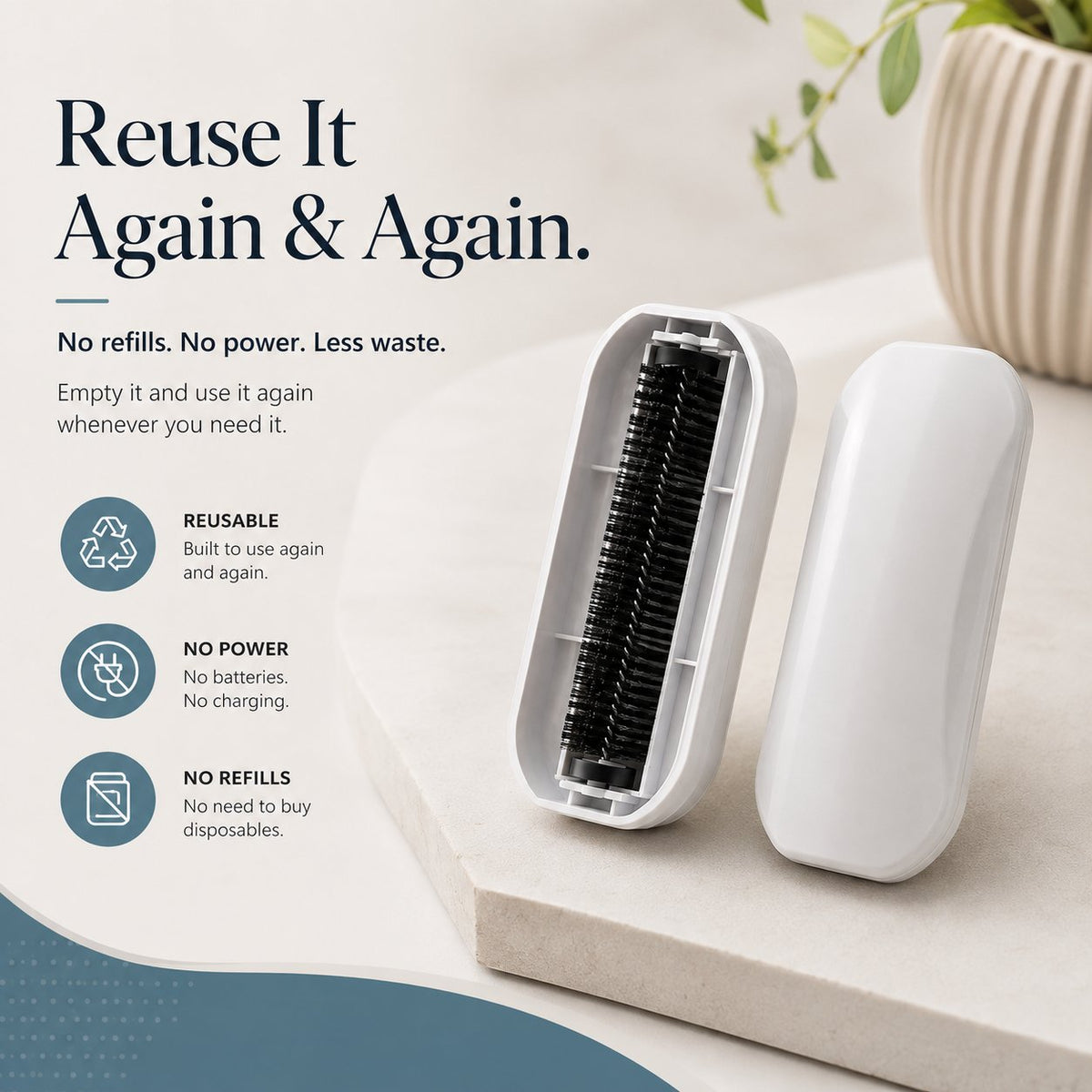 🧹 Household Portable Lint Remover Brush-Everyday Mess. One Easy Sweep.