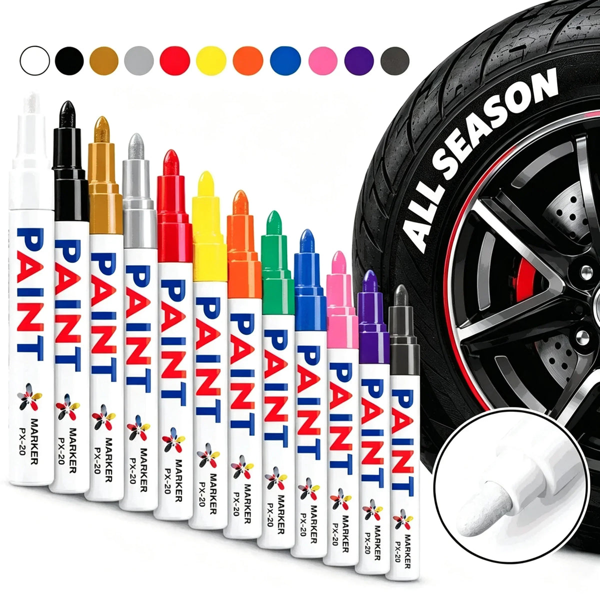 🎁Permanent Automotive Paint Marker Pens – Waterproof Oil-Based