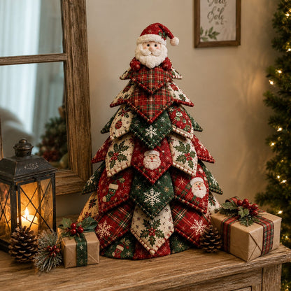 🎄 DIY Quilted Christmas Tree Kit | Layered 3D Tabletop Craft with Pre-Cut Festive Fabrics, Foam Base & Easy Instructions 🧵✨