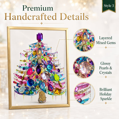 🎄 Jeweled 3D Christmas Tree Framed Art — Fill Your Home with Sparkling Holiday Magic! ✨💎