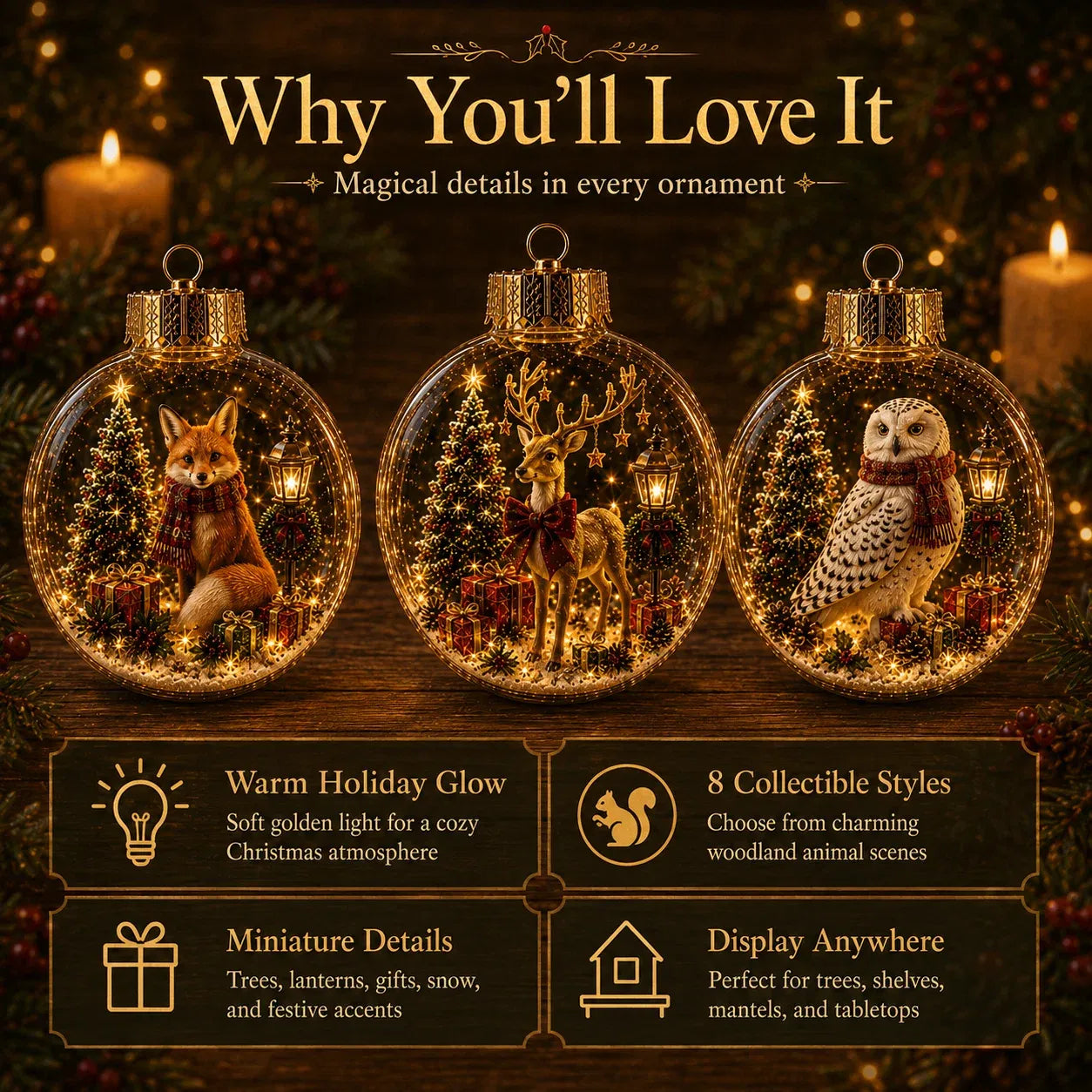 🎄✨ Magical Glass Christmas Ornaments