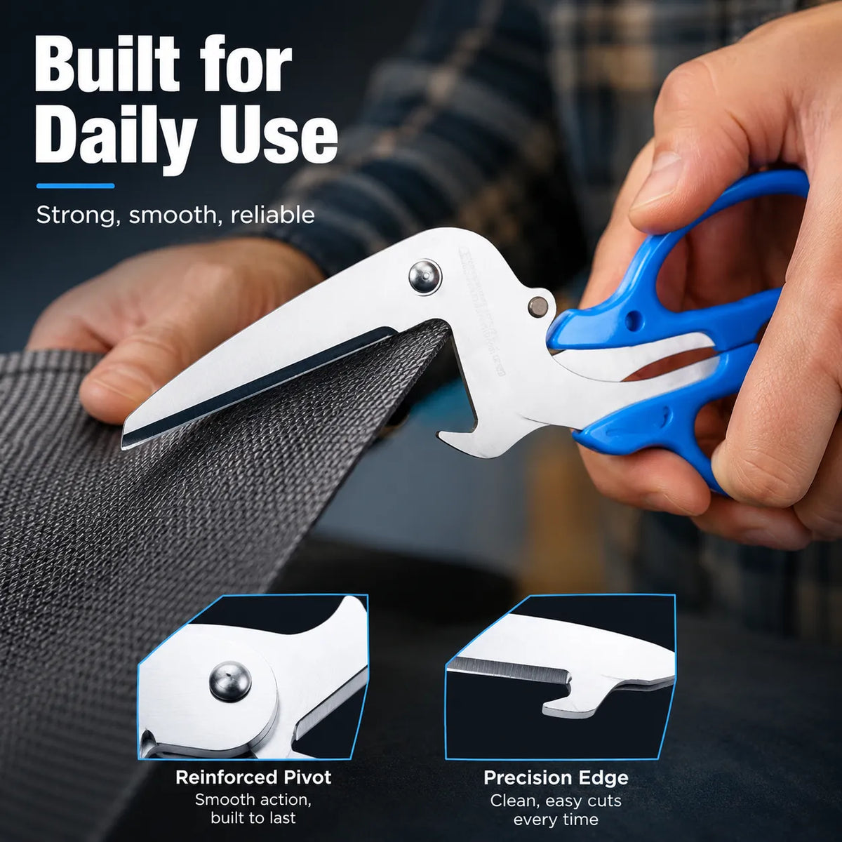 ⏳ Last Day 49% OFF – ✂️ Heavy-Duty Stainless Steel Safety Scissors | Powerful Cutting Performance For Packaging, Bottles, Rope, First Aid & Daily Household Tasks 🔥