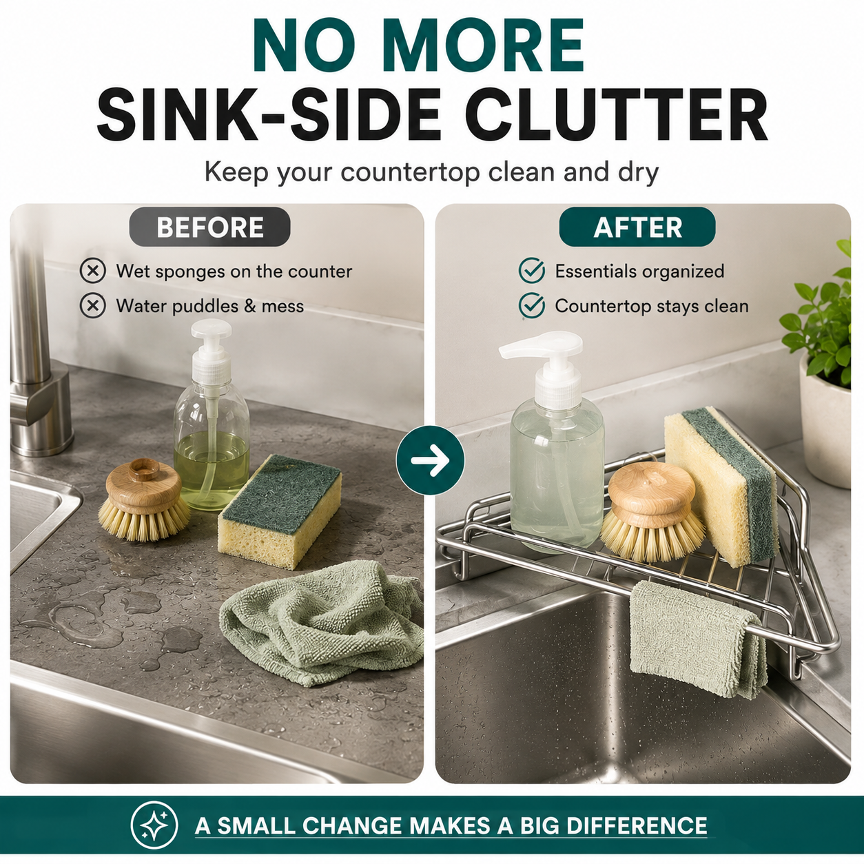 💧Corner Sink Draining Shelf✨