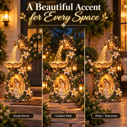 👼 Angel Starlight Garden Fountain | Lighted Faith-Inspired Outdoor Decor