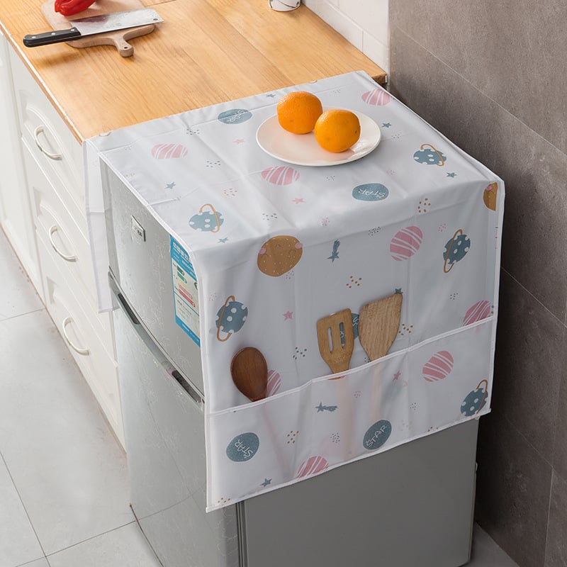 🌼 Daisy Fridge Dust Cover – Waterproof Top Protector with Handy Storage Pockets, Stylish & Functional Kitchen Essential(Buy 2 Free Shipping)