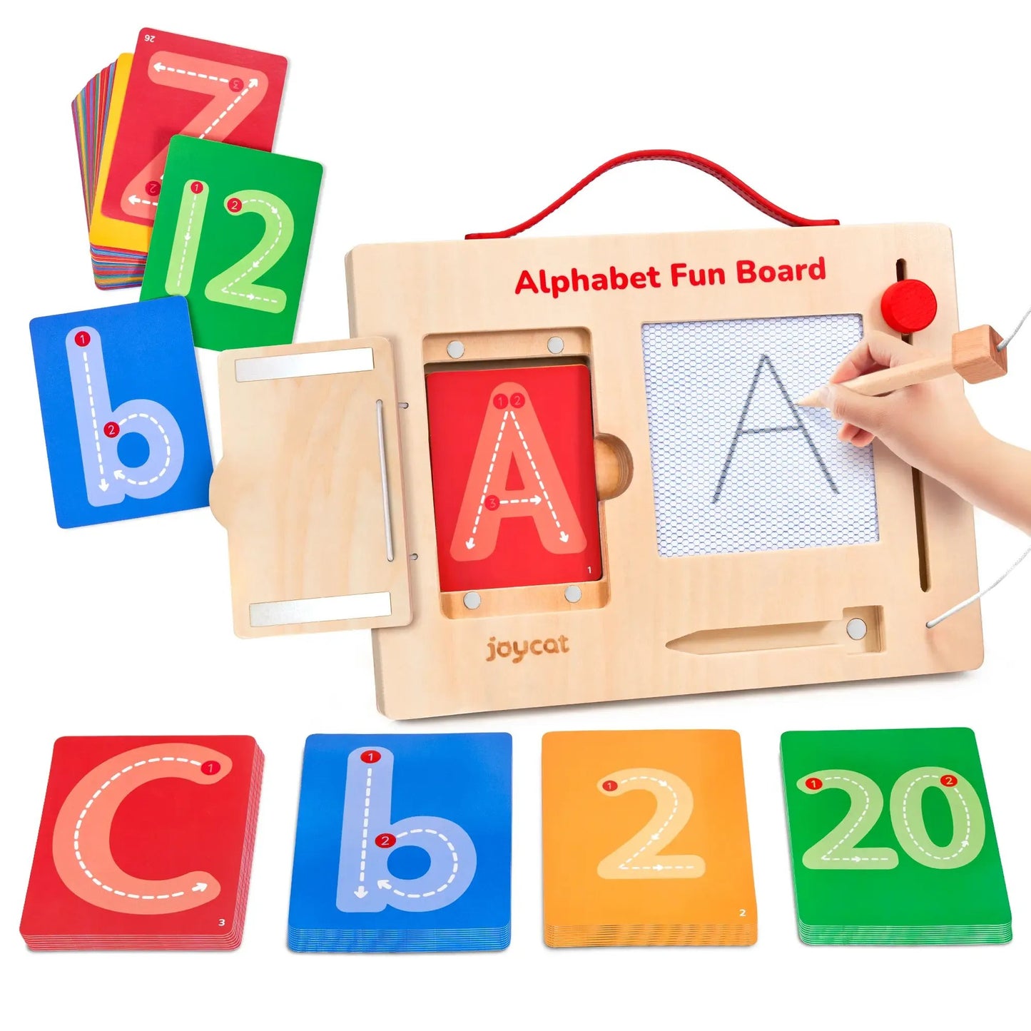 🔥HOT SALE🔥✍️Wooden Alphabet & Number Tracing Board | Visual Learning Tools & Complete Set