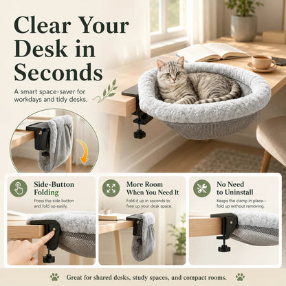 ✨Durable Ergonomic Cat Desk Bed 🐱