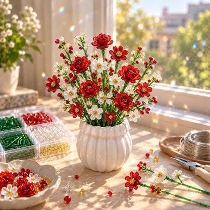 DIY Beaded Wildflower Bouquet Kit – Crystal Flower Craft
