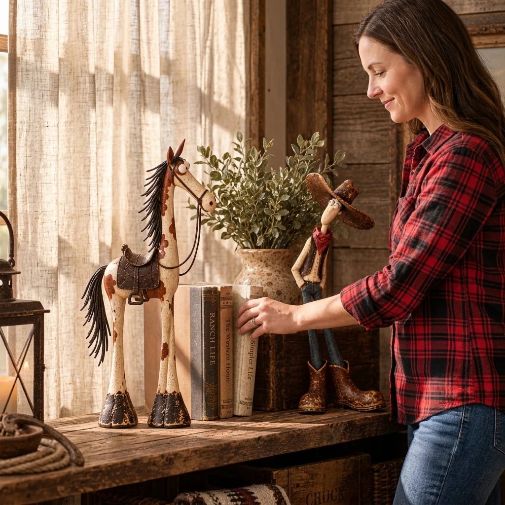 🤠🐴 Whimsical Western Cowboy & Horse Figurines