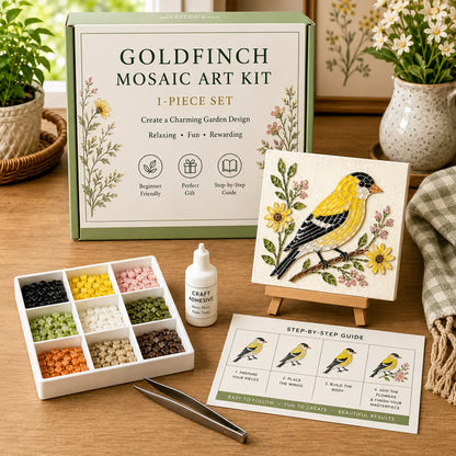 🔥LAST DAY 49% OFF - 🌿🐦 Garden & Woodland Mosaic Art Diy Kit | ✨Create a Charming Little Piece of Nature, One Tile at a Time!