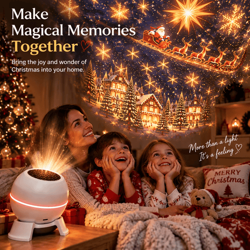 🎄 Christmas Projection Night Light – Instant Holiday Magic for Any Room
