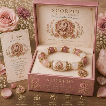 ⏳ Last Day 49% OFF – ♈ 12 Zodiac Natural Chalcedony Bracelet Collection | 10–12mm Gemstone Beads, Symbolic Zodiac Charm, Stretch Fit & Collector’s Gift Box Included ✨