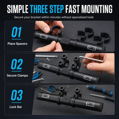 Bicycle handlebar extender – USB power supply, waterproof, and with two mounting options – extra space