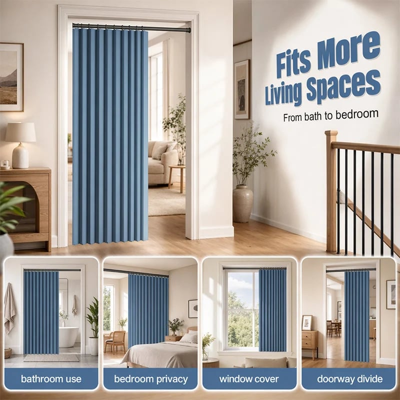 🎉⏰🔥LIMITED TIME 49% OFF! ⭐No-Drill Magnetic Accordion Door Curtain