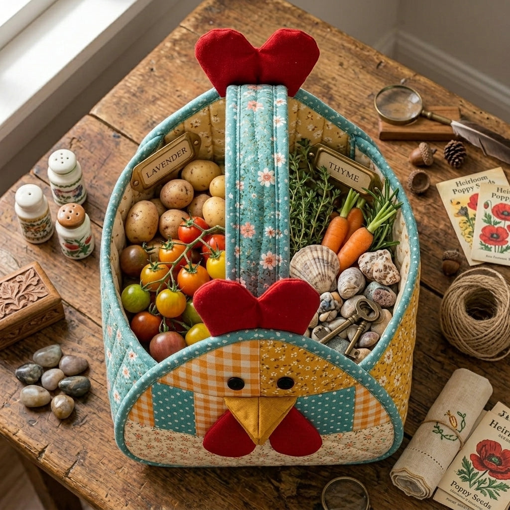 Farmhouse Chicken Basket Quilting Template Set