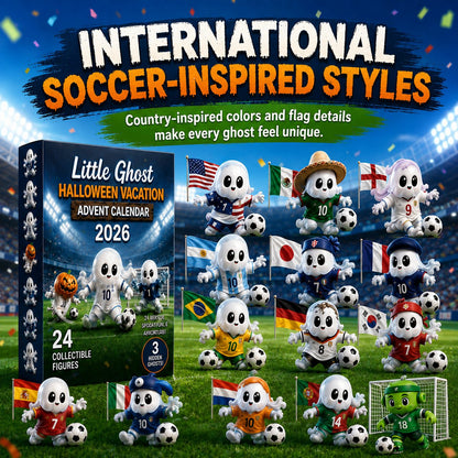🔥 Last Day 49% OFF - 👻⚽ Little Ghost Soccer Halloween Advent Calendar 20266-📦buy-2-free-shipping