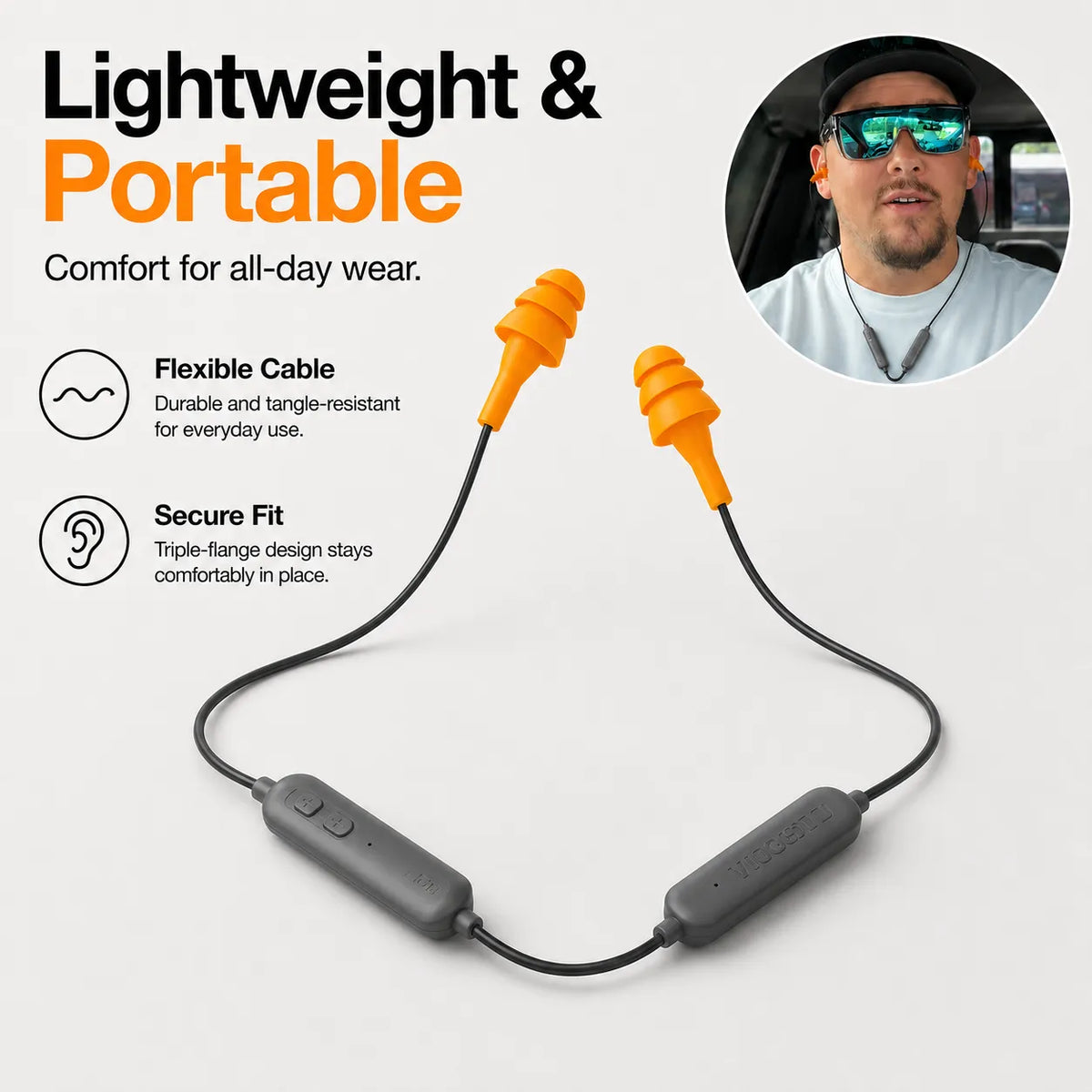 🎧📞 In-ear headphones — Noise Reduction Earplugs & Hands-Free Calling in One!