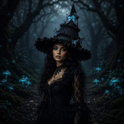 🦋 🧙Mystical Butterfly Witch Hat – 🖤Enchant Your Halloween Look(📦Buy 2 Free Shipping)
