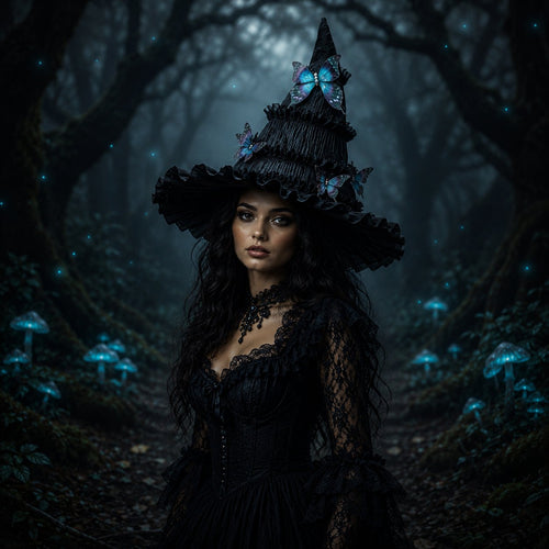 🦋 🧙Mystical Butterfly Witch Hat – 🖤Enchant Your Halloween Look(📦Buy 2 Free Shipping)