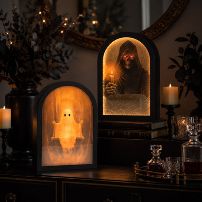 🎃👻 Spooky Halloween Decor Mirror, Gothic Mantel Wall Mirror🕸️
