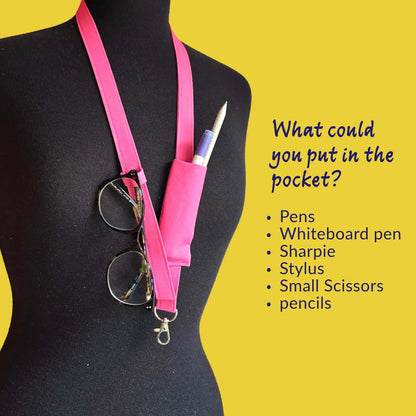 🔥LAST DAY 50% OFF -👩‍🏫NEW UPGRADED Plain Fabric Pen Lanyards