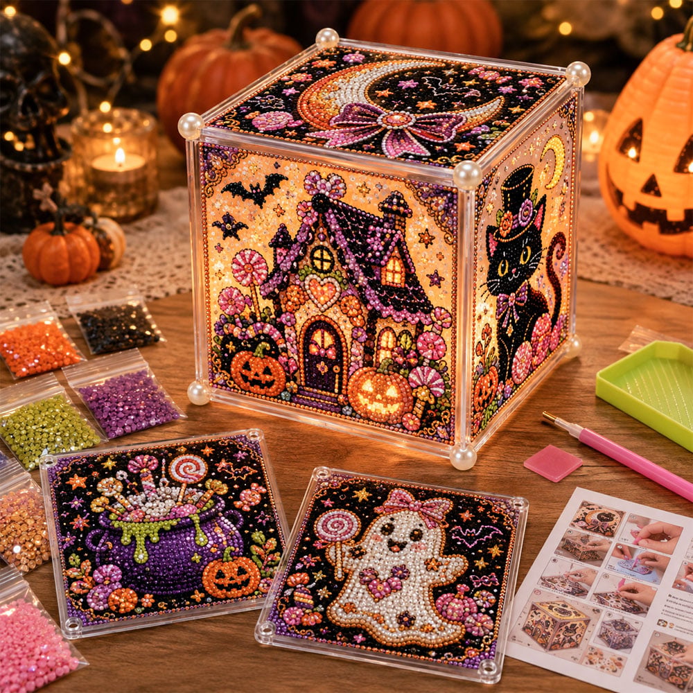 🔥LAST DAY 50% OFF - 🔔3D Christmas Diamond Painting Gift Box DIY Kit