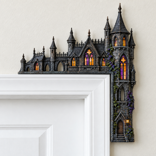 Gothic Castle Door Topper – Dark Fairytale Doorway Décor