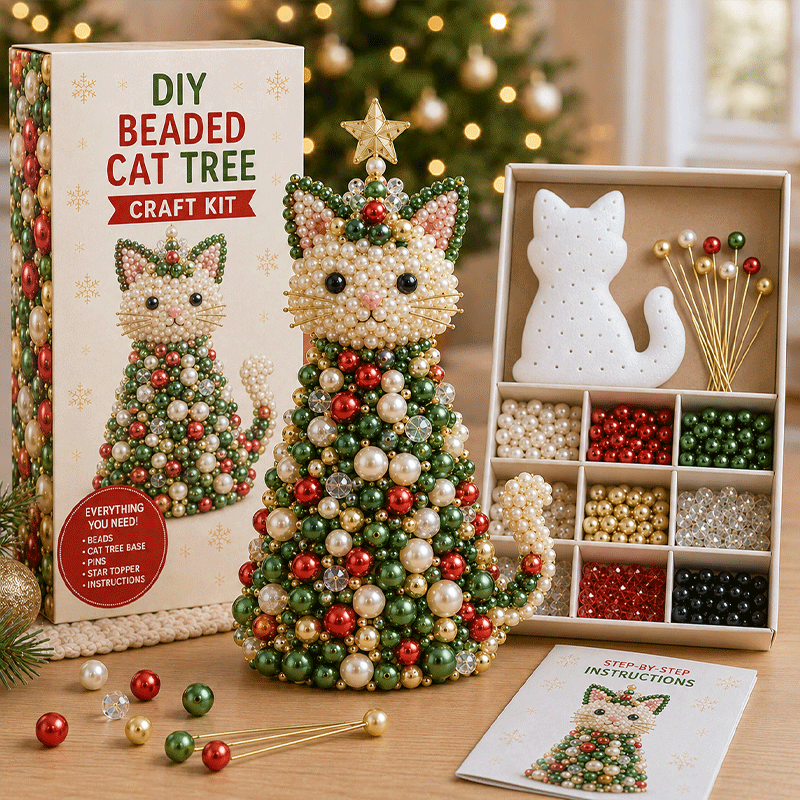 🐾 Animal-Themed Beaded Christmas Tree DIY Kit